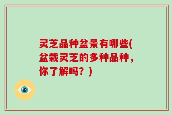 灵芝品种盆景有哪些(盆栽灵芝的多种品种,你了解吗?)-第1张图片-破壁灵芝孢子粉研究指南 灵芝品种盆景有哪些(盆栽灵芝的多种品种,你了解吗?)-第1张图片-破壁灵芝孢子粉研究指南