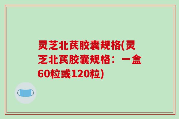 灵芝北芪胶囊规格(灵芝北芪胶囊规格：一盒60粒或120粒)-第1张图片-破壁灵芝孢子粉研究指南