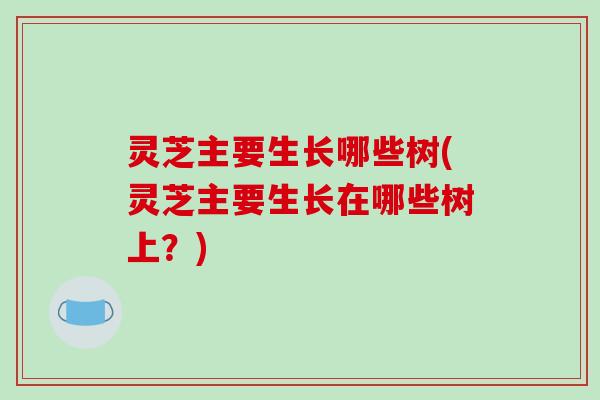 灵芝主要生长哪些树(灵芝主要生长在哪些树上?)-第1张图片-破壁灵芝孢子粉研究指南 灵芝主要生长哪些树(灵芝主要生长在哪些树上?)-第1张图片-破壁灵芝孢子粉研究指南
