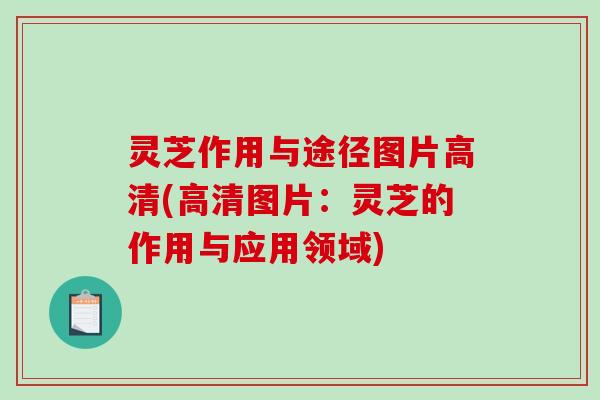 灵芝作用与途径图片高清(高清图片:灵芝的作用与应用领域)-第1张图片-破壁灵芝孢子粉研究指南 灵芝作用与途径图片高清(高清图片:灵芝的作用与应用领域)-第1张图片-破壁灵芝孢子粉研究指南