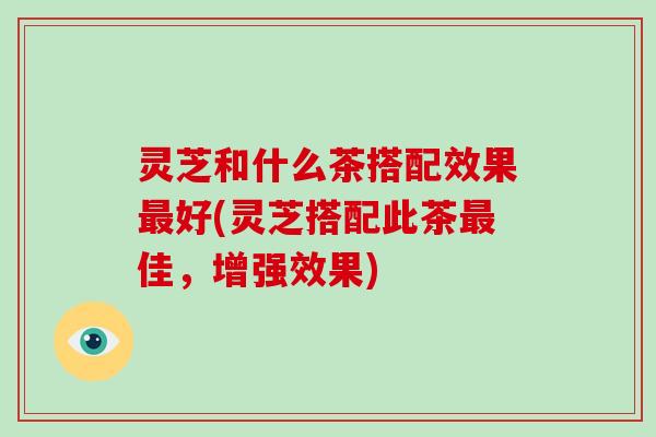 灵芝和什么茶搭配效果最好(灵芝搭配此茶最佳,增强效果)-第1张图片-破壁灵芝孢子粉研究指南 灵芝和什么茶搭配效果最好(灵芝搭配此茶最佳,增强效果)-第1张图片-破壁灵芝孢子粉研究指南