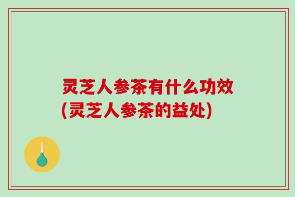 灵芝人参茶有什么功效(灵芝人参茶的益处)-第1张图片-破壁灵芝孢子粉研究指南 灵芝人参茶有什么功效(灵芝人参茶的益处)-第1张图片-破壁灵芝孢子粉研究指南