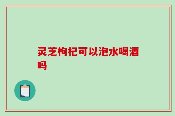 灵芝枸杞可以泡水喝酒吗-第1张图片-破壁灵芝孢子粉研究指南 灵芝枸杞可以泡水喝酒吗-第1张图片-破壁灵芝孢子粉研究指南