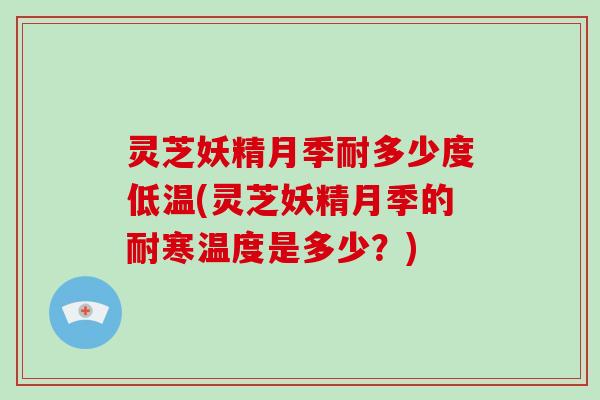 灵芝妖精月季耐多少度低温(灵芝妖精月季的耐寒温度是多少?)-第1张图片-破壁灵芝孢子粉研究指南 灵芝妖精月季耐多少度低温(灵芝妖精月季的耐寒温度是多少?)-第1张图片-破壁灵芝孢子粉研究指南