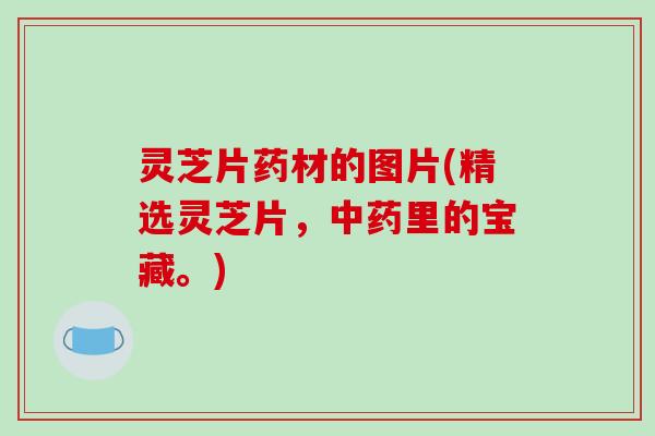 灵芝片药材的图片(精选灵芝片，中药里的宝藏。)-第1张图片-破壁灵芝孢子粉研究指南