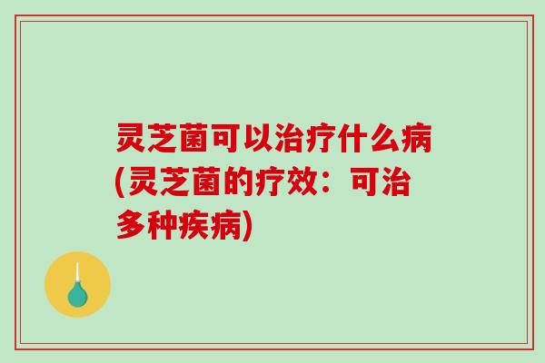 灵芝菌可以治疗什么病(灵芝菌的疗效:可治多种疾病)-第1张图片-破壁灵芝孢子粉研究指南 灵芝菌可以治疗什么病(灵芝菌的疗效:可治多种疾病)-第1张图片-破壁灵芝孢子粉研究指南