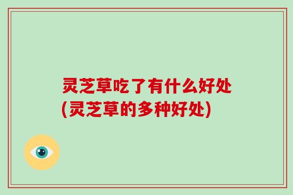 灵芝草吃了有什么好处(灵芝草的多种好处)-第1张图片-破壁灵芝孢子粉研究指南 灵芝草吃了有什么好处(灵芝草的多种好处)-第1张图片-破壁灵芝孢子粉研究指南