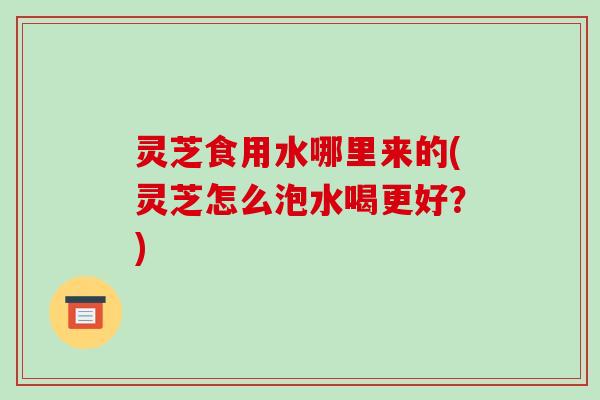 灵芝食用水哪里来的(灵芝怎么泡水喝更好？)-第1张图片-破壁灵芝孢子粉研究指南