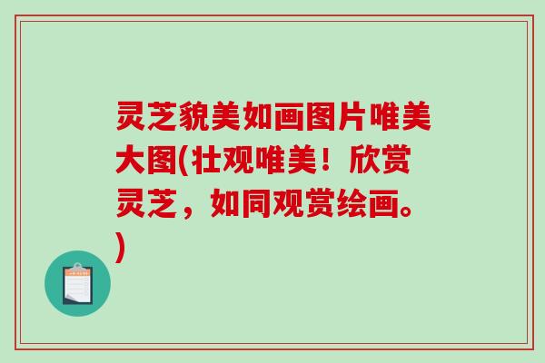 灵芝貌美如画图片唯美大图(壮观唯美!欣赏灵芝,如同观赏绘画。)-第1张图片-破壁灵芝孢子粉研究指南 灵芝貌美如画图片唯美大图(壮观唯美!欣赏灵芝,如同观赏绘画。)-第1张图片-破壁灵芝孢子粉研究指南