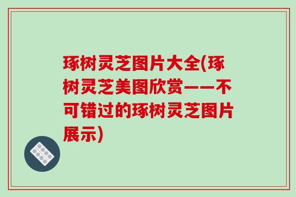 琢树灵芝图片大全(琢树灵芝美图欣赏——不可错过的琢树灵芝图片展示)-第1张图片-破壁灵芝孢子粉研究指南