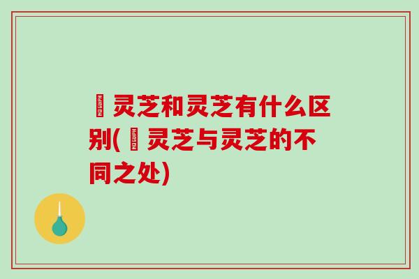 艼灵芝和灵芝有什么区别(艼灵芝与灵芝的不同之处)-第1张图片-破壁灵芝孢子粉研究指南 艼灵芝和灵芝有什么区别(艼灵芝与灵芝的不同之处)-第1张图片-破壁灵芝孢子粉研究指南