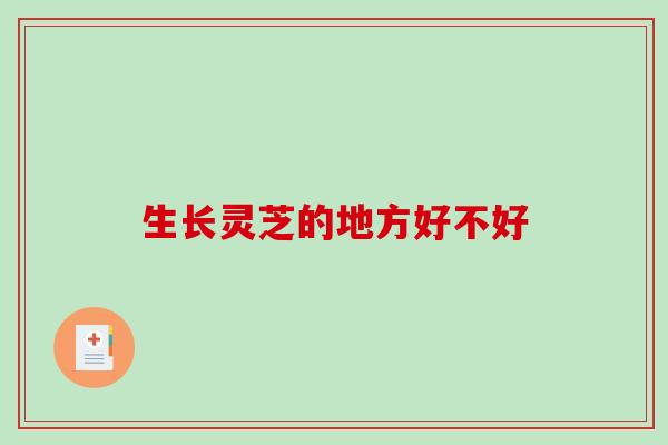 生长灵芝的地方好不好-第1张图片-破壁灵芝孢子粉研究指南 生长灵芝的地方好不好-第1张图片-破壁灵芝孢子粉研究指南