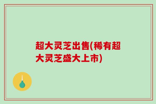 超大灵芝出售(稀有超大灵芝盛大上市)-第1张图片-破壁灵芝孢子粉研究指南 超大灵芝出售(稀有超大灵芝盛大上市)-第1张图片-破壁灵芝孢子粉研究指南
