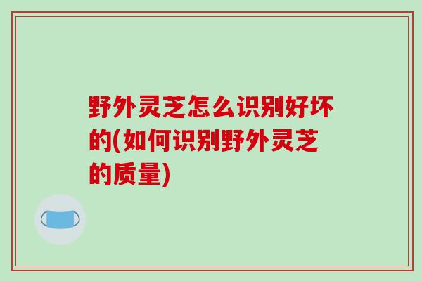 野外灵芝怎么识别好坏的(如何识别野外灵芝的质量)-第1张图片-破壁灵芝孢子粉研究指南 野外灵芝怎么识别好坏的(如何识别野外灵芝的质量)-第1张图片-破壁灵芝孢子粉研究指南