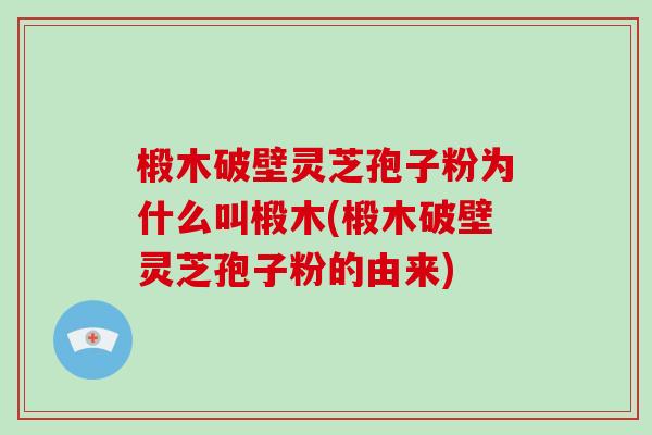 椴木破壁灵芝孢子粉为什么叫椴木(椴木破壁灵芝孢子粉的由来)-第1张图片-破壁灵芝孢子粉研究指南 椴木破壁灵芝孢子粉为什么叫椴木(椴木破壁灵芝孢子粉的由来)-第1张图片-破壁灵芝孢子粉研究指南