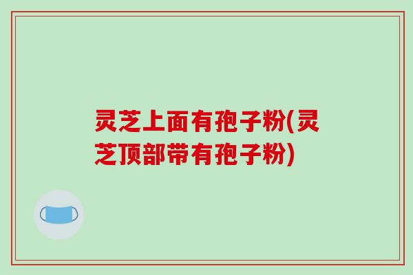 灵芝上面有孢子粉(灵芝顶部带有孢子粉)-第1张图片-破壁灵芝孢子粉研究指南 灵芝上面有孢子粉(灵芝顶部带有孢子粉)-第1张图片-破壁灵芝孢子粉研究指南