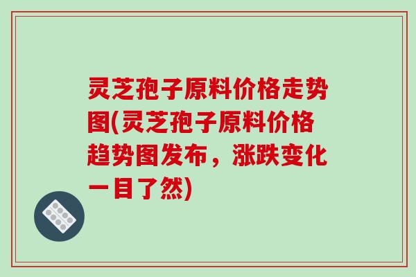 灵芝孢子原料价格走势图(灵芝孢子原料价格趋势图发布,涨跌变化一目了然)-第1张图片-破壁灵芝孢子粉研究指南 灵芝孢子原料价格走势图(灵芝孢子原料价格趋势图发布,涨跌变化一目了然)-第1张图片-破壁灵芝孢子粉研究指南