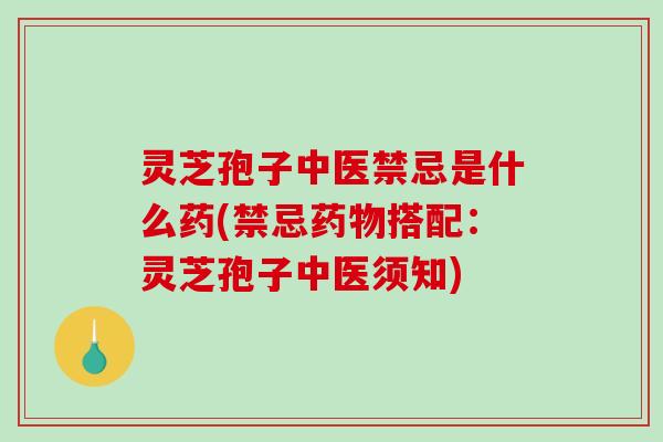 灵芝孢子中医禁忌是什么药(禁忌药物搭配:灵芝孢子中医须知)-第1张图片-破壁灵芝孢子粉研究指南 灵芝孢子中医禁忌是什么药(禁忌药物搭配:灵芝孢子中医须知)-第1张图片-破壁灵芝孢子粉研究指南