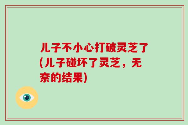 儿子不小心打破灵芝了(儿子碰坏了灵芝，无奈的结果)-第1张图片-破壁灵芝孢子粉研究指南