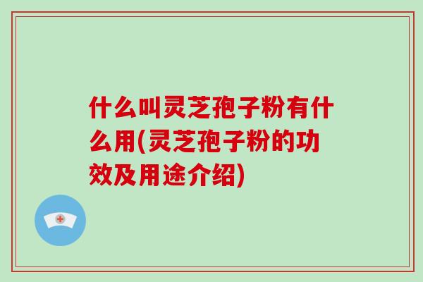 什么叫灵芝孢子粉有什么用(灵芝孢子粉的功效及用途介绍)-第1张图片-破壁灵芝孢子粉研究指南 什么叫灵芝孢子粉有什么用(灵芝孢子粉的功效及用途介绍)-第1张图片-破壁灵芝孢子粉研究指南