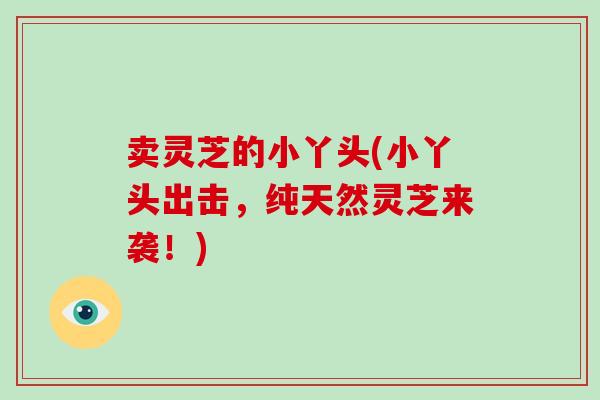 卖灵芝的小丫头(小丫头出击,纯天然灵芝来袭!)-第1张图片-破壁灵芝孢子粉研究指南 卖灵芝的小丫头(小丫头出击,纯天然灵芝来袭!)-第1张图片-破壁灵芝孢子粉研究指南