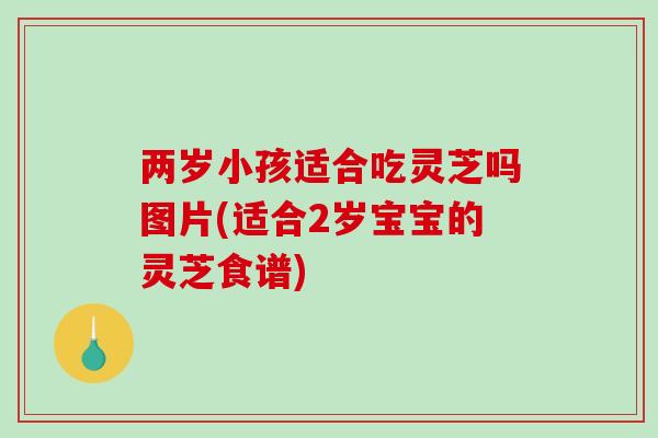 两岁小孩适合吃灵芝吗图片(适合2岁宝宝的灵芝食谱)-第1张图片-破壁灵芝孢子粉研究指南