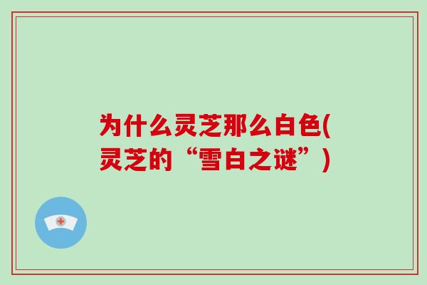 为什么灵芝那么白色(灵芝的“雪白之谜”)-第1张图片-破壁灵芝孢子粉研究指南 为什么灵芝那么白色(灵芝的“雪白之谜”)-第1张图片-破壁灵芝孢子粉研究指南