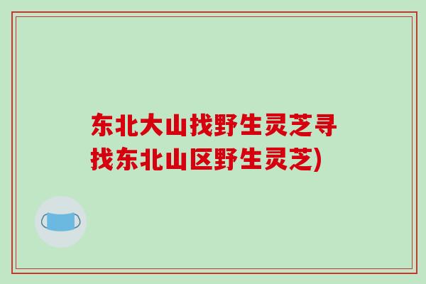 东北大山找野生灵芝寻找东北山区野生灵芝)-第1张图片-破壁灵芝孢子粉研究指南 东北大山找野生灵芝寻找东北山区野生灵芝)-第1张图片-破壁灵芝孢子粉研究指南