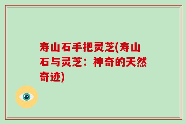 寿山石手把灵芝(寿山石与灵芝:神奇的天然奇迹)-第1张图片-破壁灵芝孢子粉研究指南 寿山石手把灵芝(寿山石与灵芝:神奇的天然奇迹)-第1张图片-破壁灵芝孢子粉研究指南