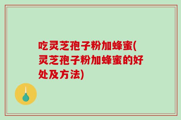 吃灵芝孢子粉加蜂蜜(灵芝孢子粉加蜂蜜的好处及方法)-第1张图片-破壁灵芝孢子粉研究指南 吃灵芝孢子粉加蜂蜜(灵芝孢子粉加蜂蜜的好处及方法)-第1张图片-破壁灵芝孢子粉研究指南