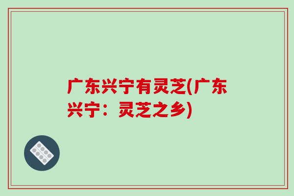 广东兴宁有灵芝(广东兴宁:灵芝之乡)-第1张图片-破壁灵芝孢子粉研究指南 广东兴宁有灵芝(广东兴宁:灵芝之乡)-第1张图片-破壁灵芝孢子粉研究指南