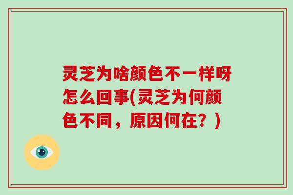 灵芝为啥颜色不一样呀怎么回事(灵芝为何颜色不同,原因何在?)-第1张图片-破壁灵芝孢子粉研究指南 灵芝为啥颜色不一样呀怎么回事(灵芝为何颜色不同,原因何在?)-第1张图片-破壁灵芝孢子粉研究指南