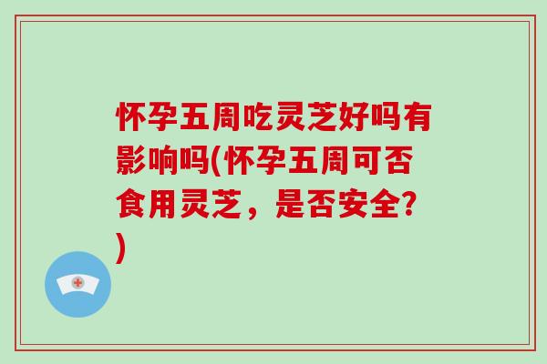 怀孕五周吃灵芝好吗有影响吗(怀孕五周可否食用灵芝,是否安全?)-第1张图片-破壁灵芝孢子粉研究指南 怀孕五周吃灵芝好吗有影响吗(怀孕五周可否食用灵芝,是否安全?)-第1张图片-破壁灵芝孢子粉研究指南