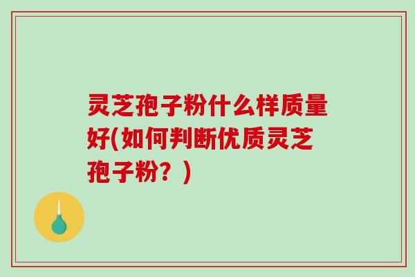 灵芝孢子粉什么样质量好(如何判断优质灵芝孢子粉？)-第1张图片-破壁灵芝孢子粉研究指南