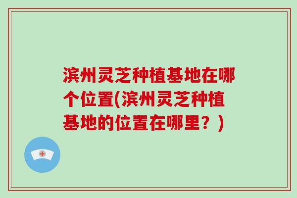 滨州灵芝种植基地在哪个位置(滨州灵芝种植基地的位置在哪里?)-第1张图片-破壁灵芝孢子粉研究指南 滨州灵芝种植基地在哪个位置(滨州灵芝种植基地的位置在哪里?)-第1张图片-破壁灵芝孢子粉研究指南