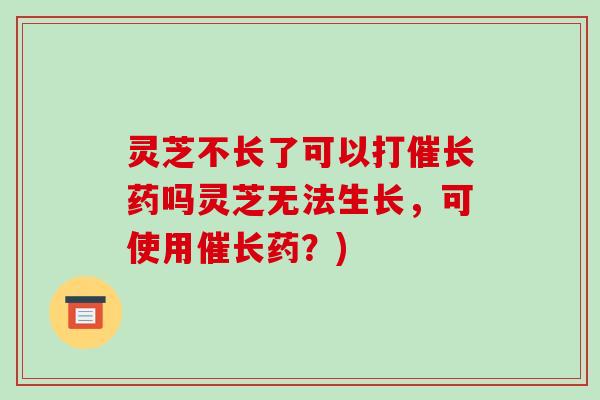 灵芝不长了可以打催长药吗灵芝无法生长,可使用催长药?)-第1张图片-破壁灵芝孢子粉研究指南 灵芝不长了可以打催长药吗灵芝无法生长,可使用催长药?)-第1张图片-破壁灵芝孢子粉研究指南
