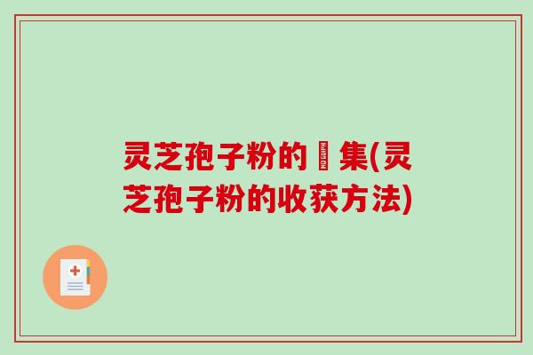 灵芝孢子粉的採集(灵芝孢子粉的收获方法)-第1张图片-破壁灵芝孢子粉研究指南 灵芝孢子粉的採集(灵芝孢子粉的收获方法)-第1张图片-破壁灵芝孢子粉研究指南