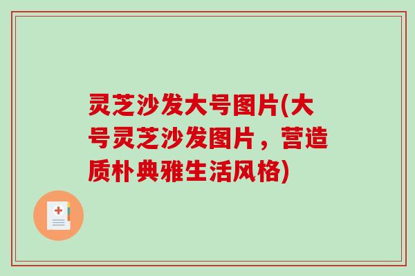 灵芝沙发大号图片(大号灵芝沙发图片,营造质朴典雅生活风格)-第1张图片-破壁灵芝孢子粉研究指南 灵芝沙发大号图片(大号灵芝沙发图片,营造质朴典雅生活风格)-第1张图片-破壁灵芝孢子粉研究指南