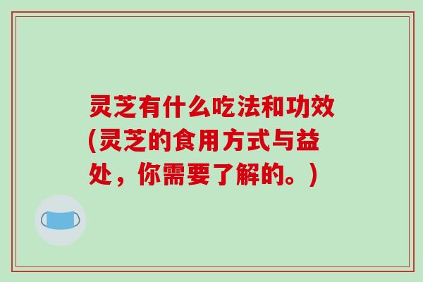 灵芝有什么吃法和功效(灵芝的食用方式与益处,你需要了解的。)-第1张图片-破壁灵芝孢子粉研究指南 灵芝有什么吃法和功效(灵芝的食用方式与益处,你需要了解的。)-第1张图片-破壁灵芝孢子粉研究指南