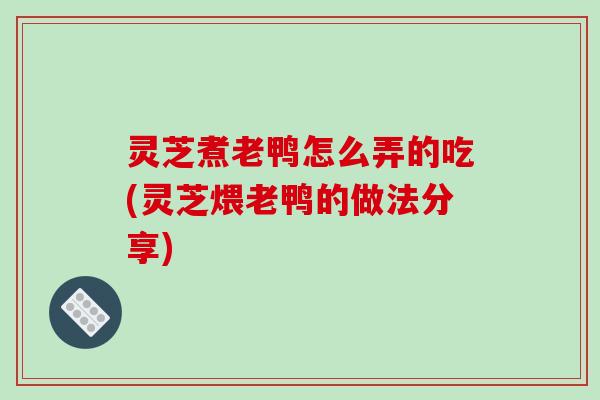 灵芝煮老鸭怎么弄的吃(灵芝煨老鸭的做法分享)-第1张图片-破壁灵芝孢子粉研究指南 灵芝煮老鸭怎么弄的吃(灵芝煨老鸭的做法分享)-第1张图片-破壁灵芝孢子粉研究指南
