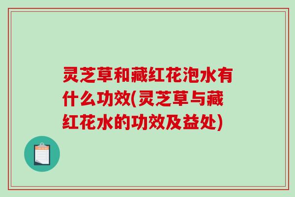 灵芝草和藏红花泡水有什么功效(灵芝草与藏红花水的功效及益处)-第1张图片-破壁灵芝孢子粉研究指南 灵芝草和藏红花泡水有什么功效(灵芝草与藏红花水的功效及益处)-第1张图片-破壁灵芝孢子粉研究指南