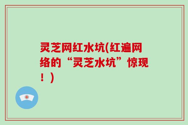 灵芝网红水坑(红遍网络的“灵芝水坑”惊现!)-第1张图片-破壁灵芝孢子粉研究指南 灵芝网红水坑(红遍网络的“灵芝水坑”惊现!)-第1张图片-破壁灵芝孢子粉研究指南
