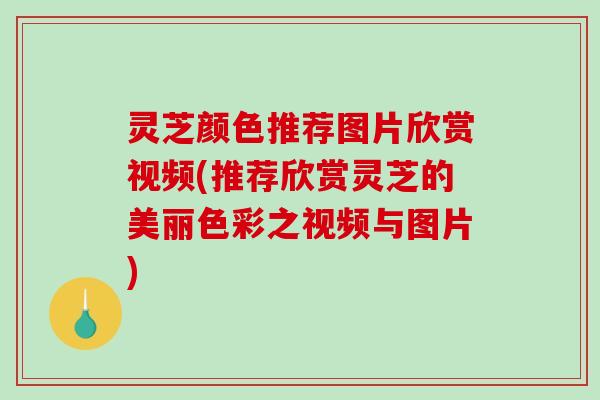 灵芝颜色推荐图片欣赏视频(推荐欣赏灵芝的美丽色彩之视频与图片)-第1张图片-破壁灵芝孢子粉研究指南 灵芝颜色推荐图片欣赏视频(推荐欣赏灵芝的美丽色彩之视频与图片)-第1张图片-破壁灵芝孢子粉研究指南