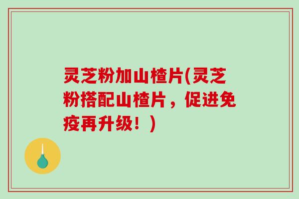 灵芝粉加山楂片(灵芝粉搭配山楂片，促进免疫再升级！)-第1张图片-破壁灵芝孢子粉研究指南