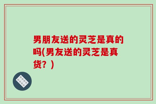 男朋友送的灵芝是真的吗(男友送的灵芝是真货？)-第1张图片-破壁灵芝孢子粉研究指南