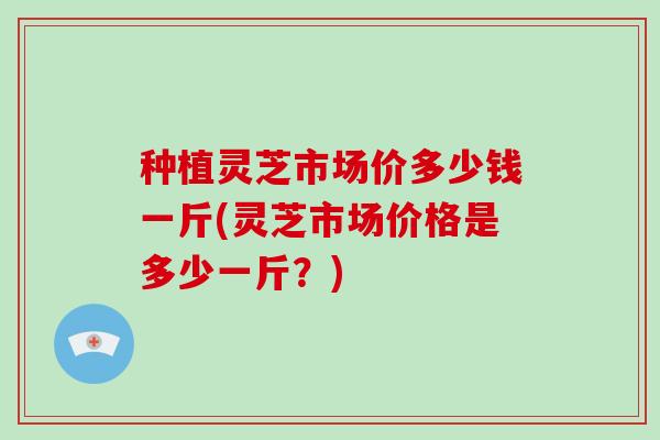 种植灵芝市场价多少钱一斤(灵芝市场价格是多少一斤?)-第1张图片-破壁灵芝孢子粉研究指南 种植灵芝市场价多少钱一斤(灵芝市场价格是多少一斤?)-第1张图片-破壁灵芝孢子粉研究指南