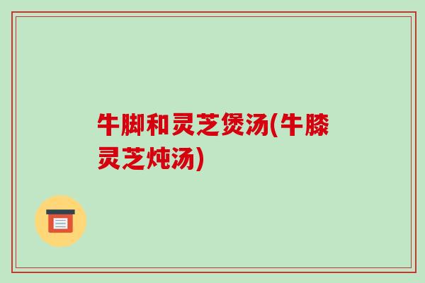牛脚和灵芝煲汤(牛膝灵芝炖汤)-第1张图片-破壁灵芝孢子粉研究指南