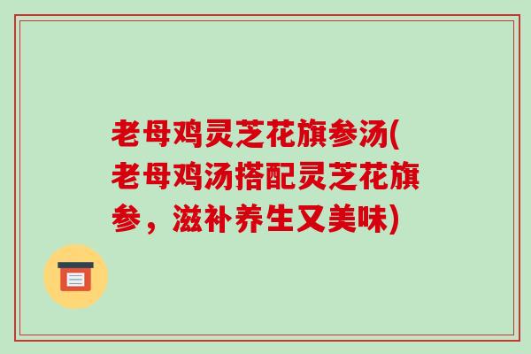 老母鸡灵芝花旗参汤(老母鸡汤搭配灵芝花旗参,滋补养生又美味)-第1张图片-破壁灵芝孢子粉研究指南 老母鸡灵芝花旗参汤(老母鸡汤搭配灵芝花旗参,滋补养生又美味)-第1张图片-破壁灵芝孢子粉研究指南
