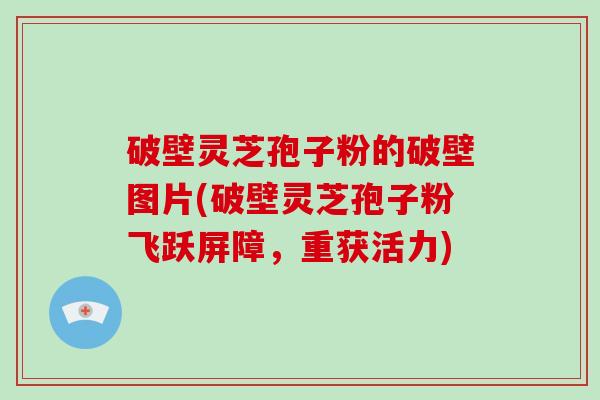 破壁灵芝孢子粉的破壁图片(破壁灵芝孢子粉飞跃屏障,重获活力)-第1张图片-破壁灵芝孢子粉研究指南 破壁灵芝孢子粉的破壁图片(破壁灵芝孢子粉飞跃屏障,重获活力)-第1张图片-破壁灵芝孢子粉研究指南