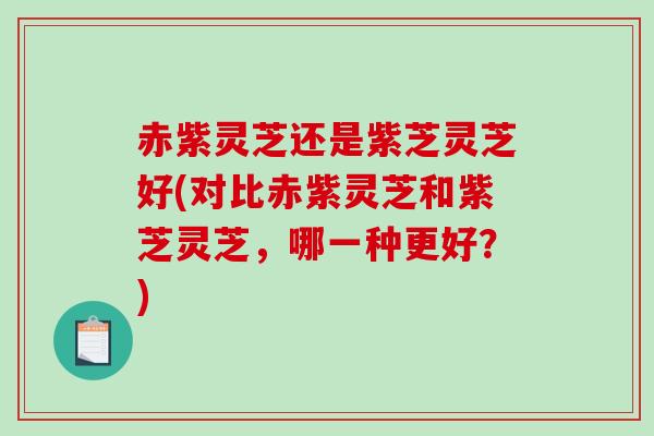赤紫灵芝还是紫芝灵芝好(对比赤紫灵芝和紫芝灵芝,哪一种更好?)-第1张图片-破壁灵芝孢子粉研究指南 赤紫灵芝还是紫芝灵芝好(对比赤紫灵芝和紫芝灵芝,哪一种更好?)-第1张图片-破壁灵芝孢子粉研究指南